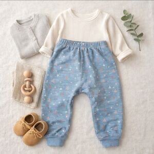 Peek Baby Joggers 18–24M | Soft Cotton Geometric Print Pull-On Pants